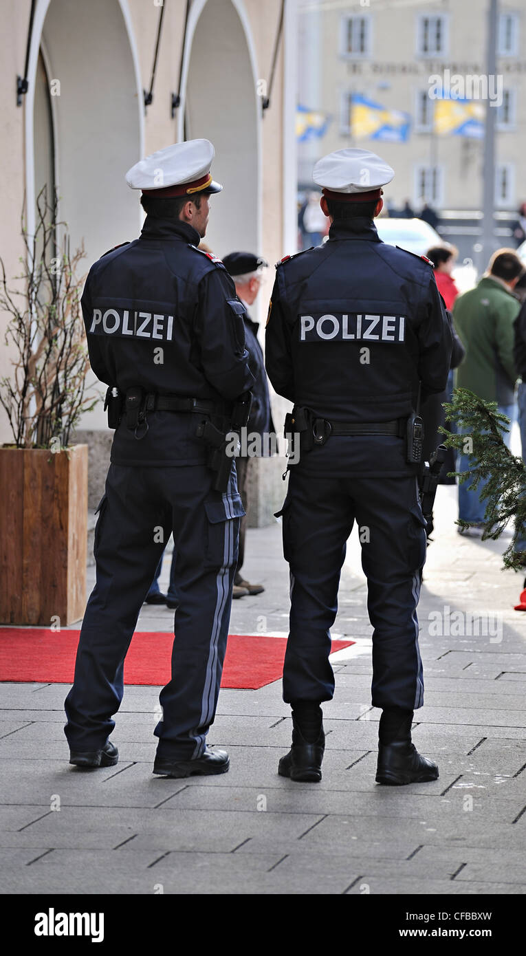 Two policemen, Salzburg, Austria Stock Photo - Alamy