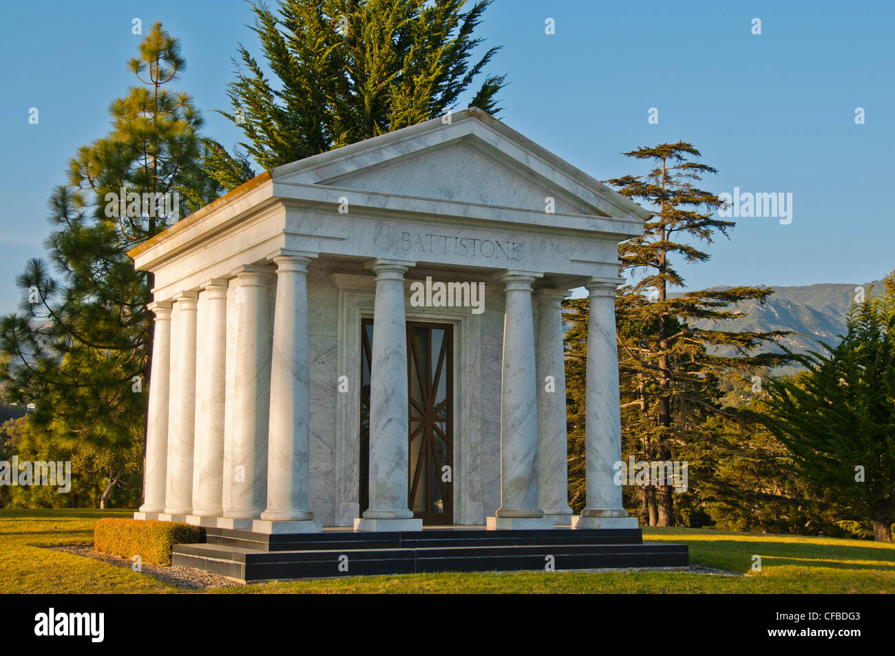 Mausoleum gravesite Santa Barbara CA Stock Photo