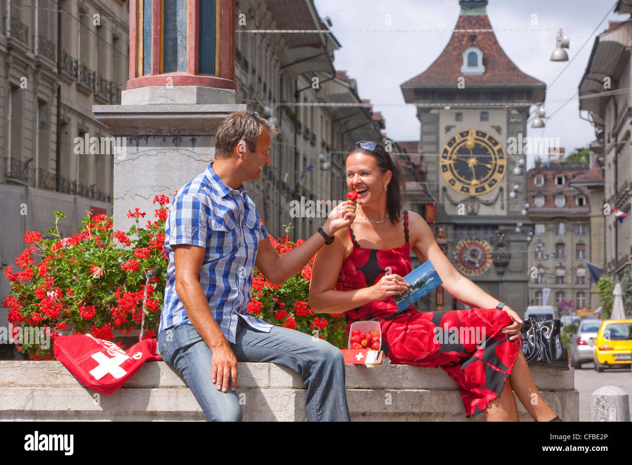 Bern, Switzerland, Europe, couple, summer, town, city, tourism