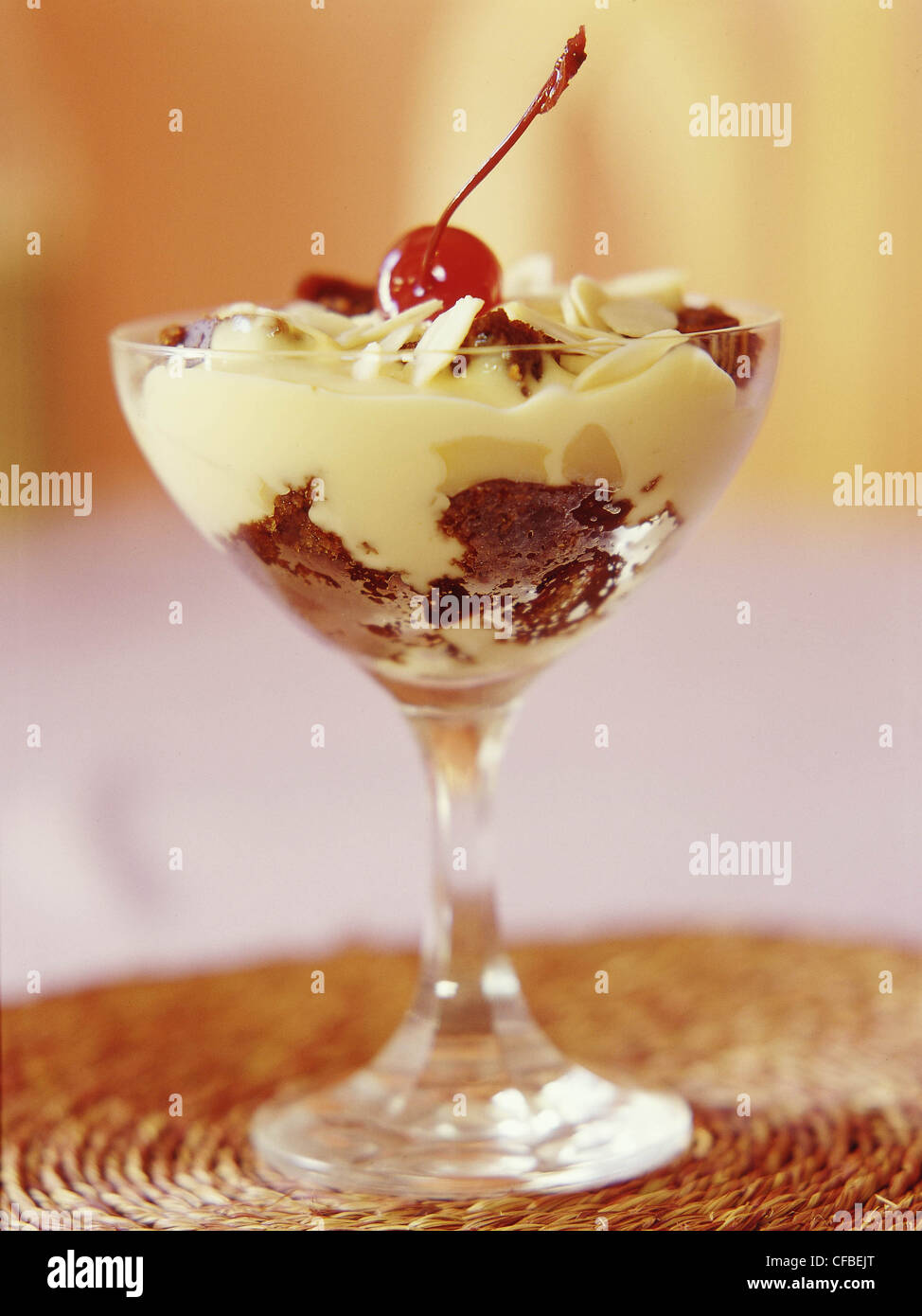 No fuss desserts in minutes Ginger custard treats in large wine glass