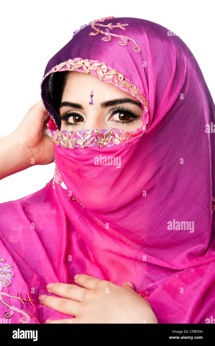 Face scarf muslim hindu indian hi-res stock photography and images