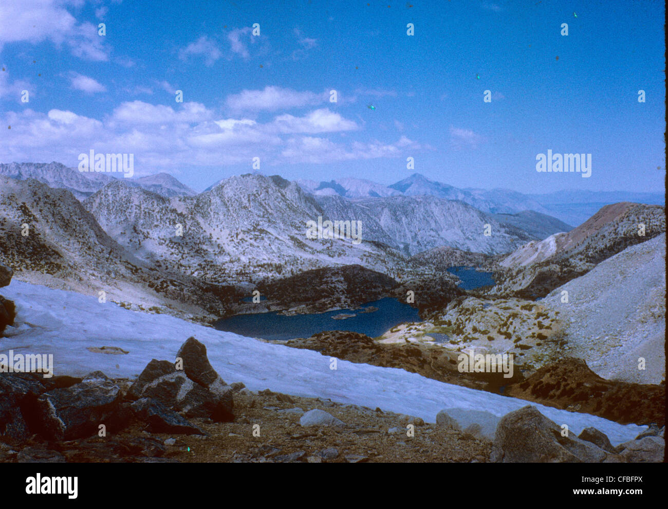 high sierras backpacking california 1960s john muir trail Stock Photo