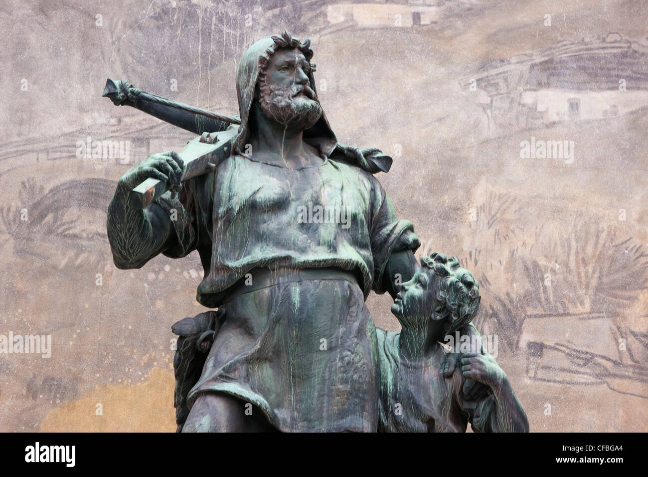 Uri, Switzerland, Europe, central Switzerland, Wilhelm Tell, William, Tell, monument, crossbow, Altdorf, Stock Photo