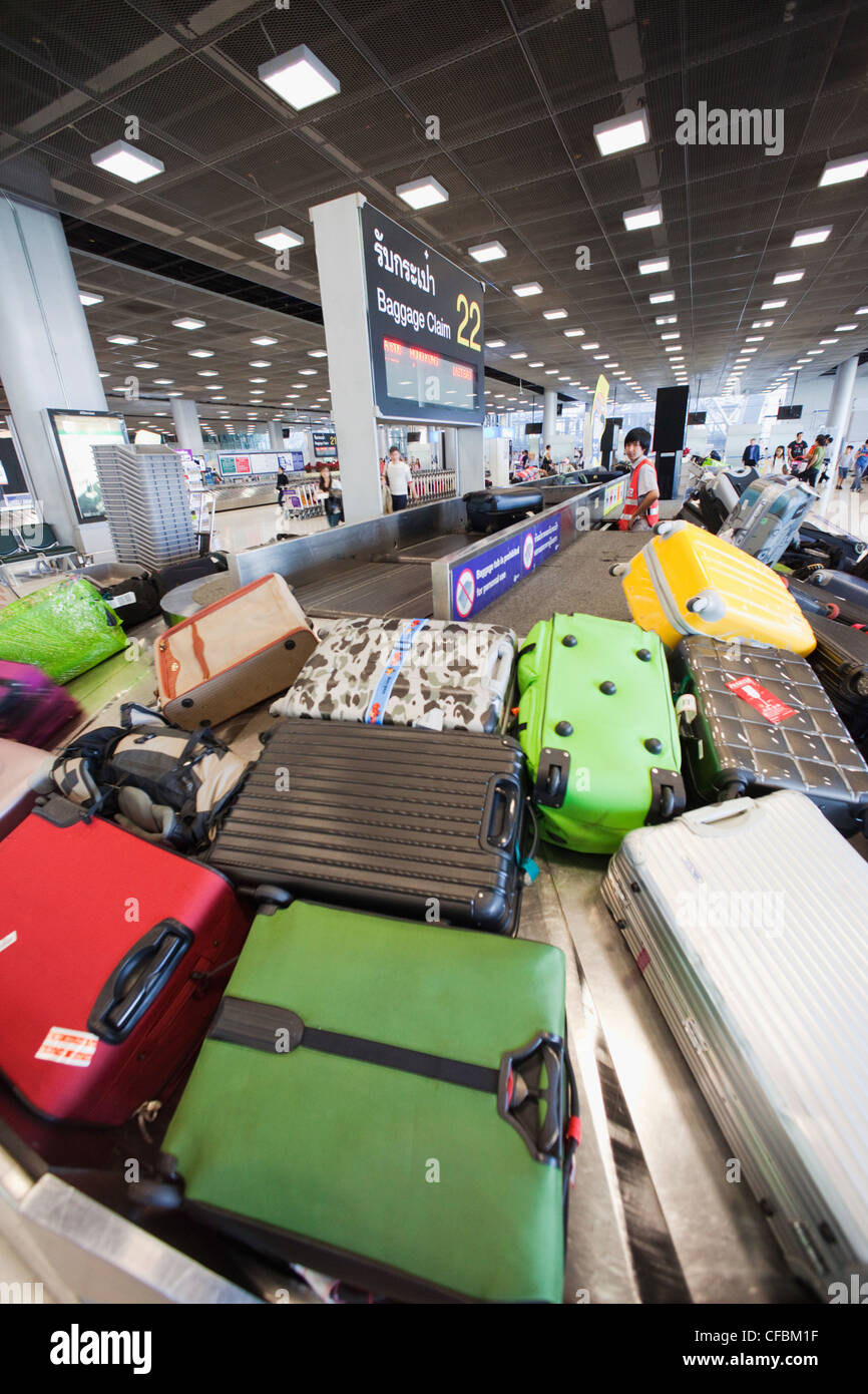 Thailand, Bangkok, Suvarnabhumi Airport, Baggage Carousel Stock Photo