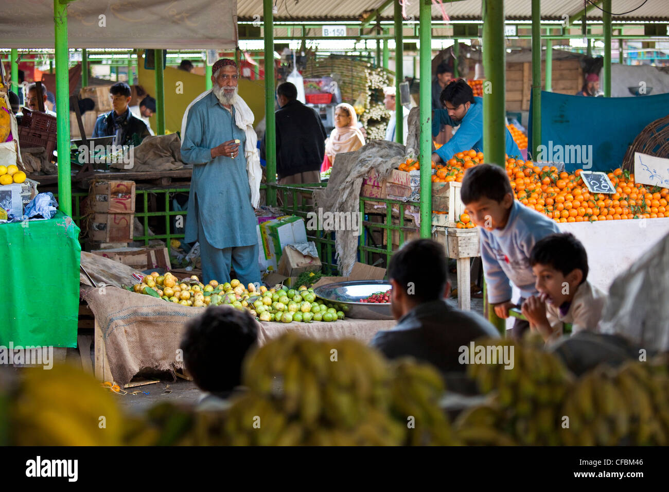 Sunday Market, Islamabad, Pakistan Stock Photo