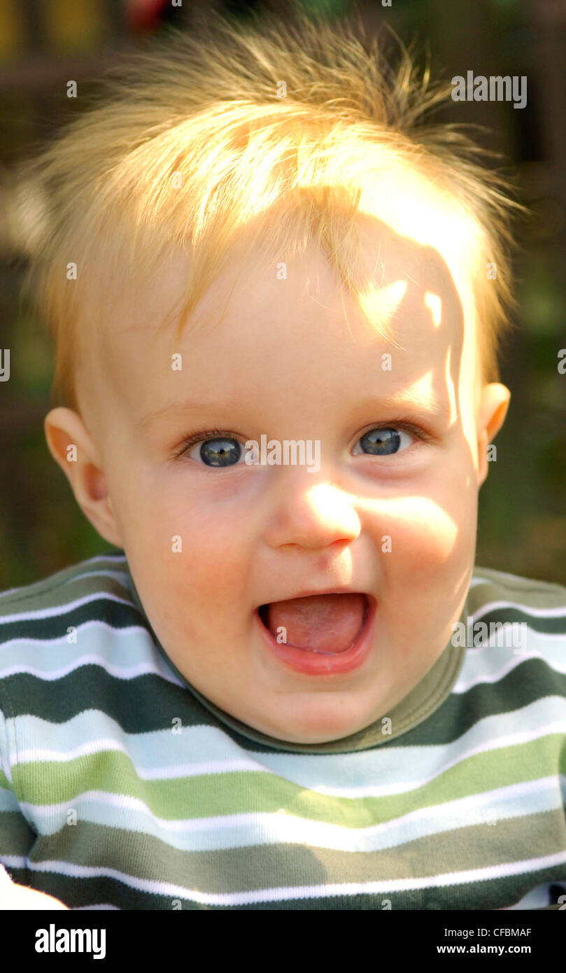 blonde hair boy mouth 