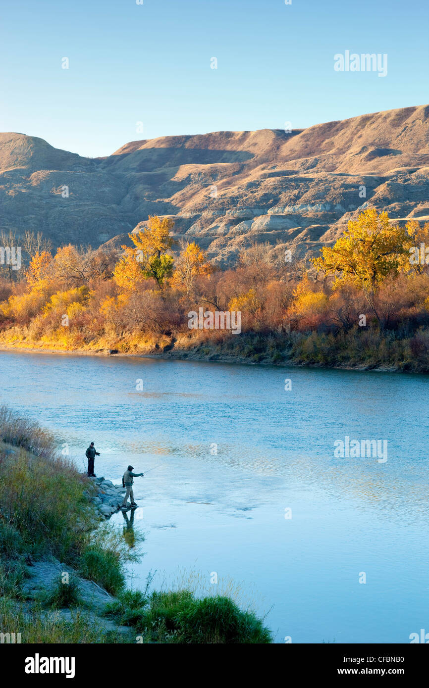 Fishing on The Red Deer River, The Badlands East Coulee, Alberta