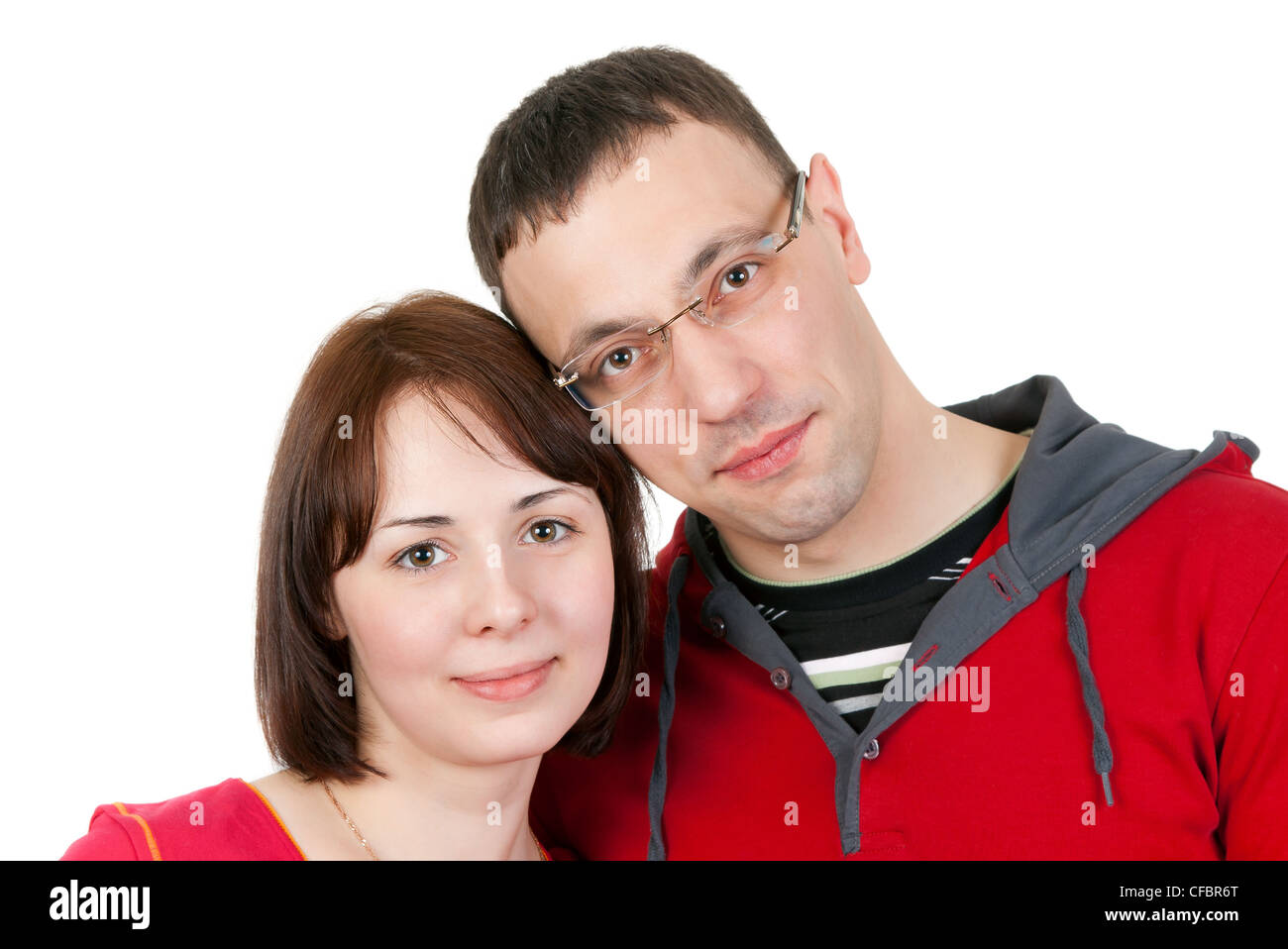 Portrait of couple in love isolated on white background Stock Photo - Alamy