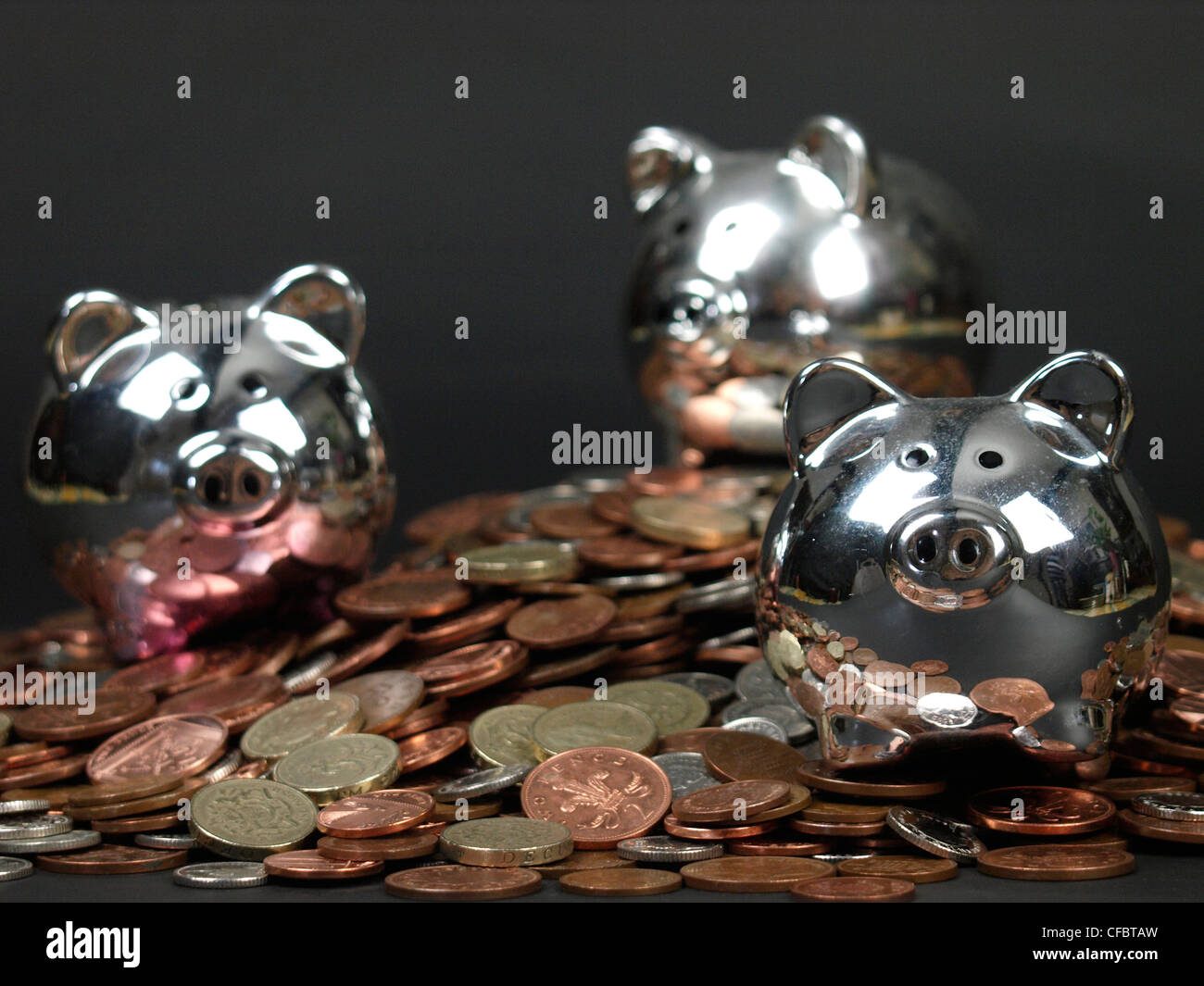 Piggy Banks, UK Stock Photo Alamy