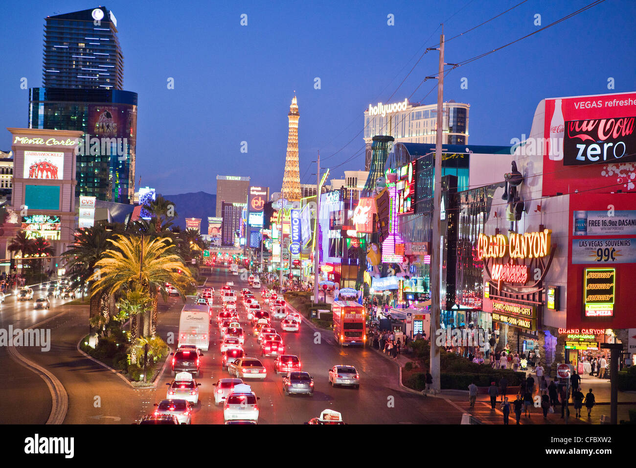 USA, United States, America, Nevada, Las Vegas, City, Strip, Avenue, architecture, attraction, bright, colourful, different, dre Stock Photo