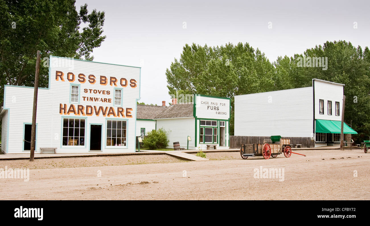 Historic buildings, Fort Edmonton, Edmonton, Alberta Stock Photo Alamy