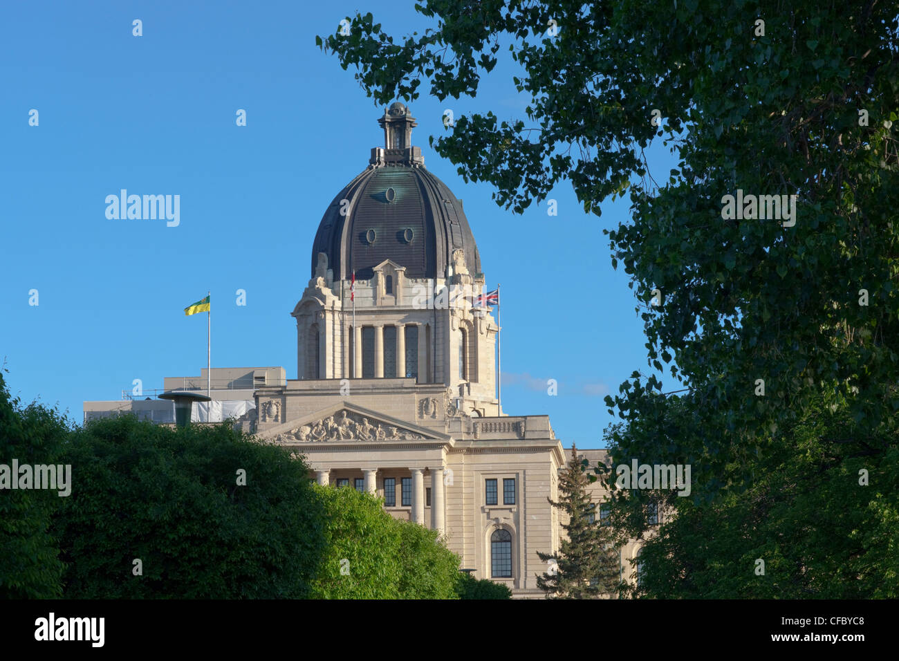 Saskatchewan Legislature in Wascana Park, Regina, Canada, Saskatchewan, Canada. Stock Photo