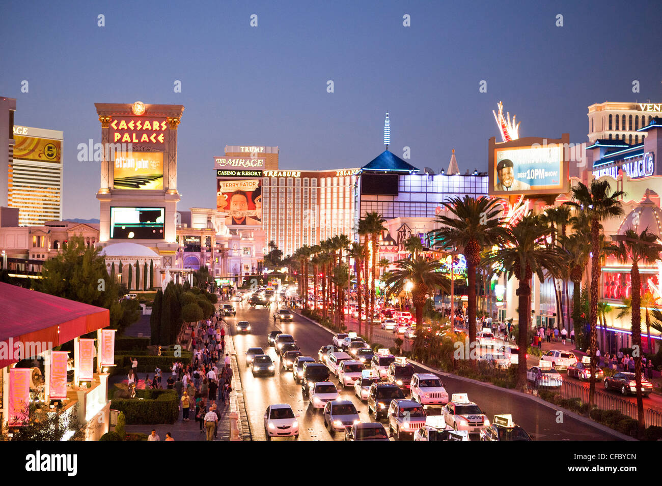 USA, United States, America, Nevada, Las Vegas, City, Strip, Avenue, advertisement, architecture, casinos, center, colourful, fa Stock Photo