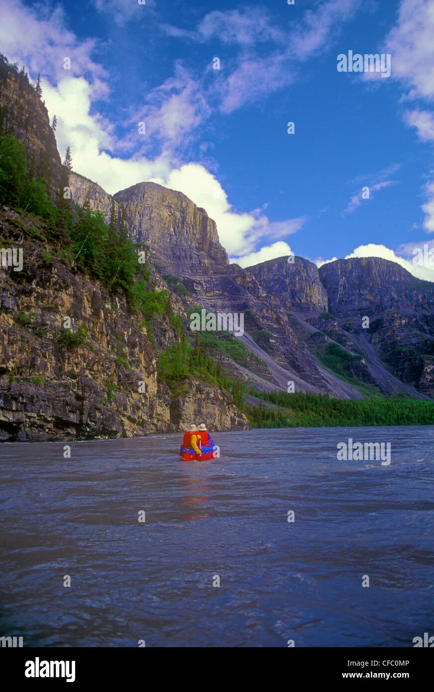 Canoeing - Nahanni River, Nahanni National Park, NWT. Canada. Stock Photo