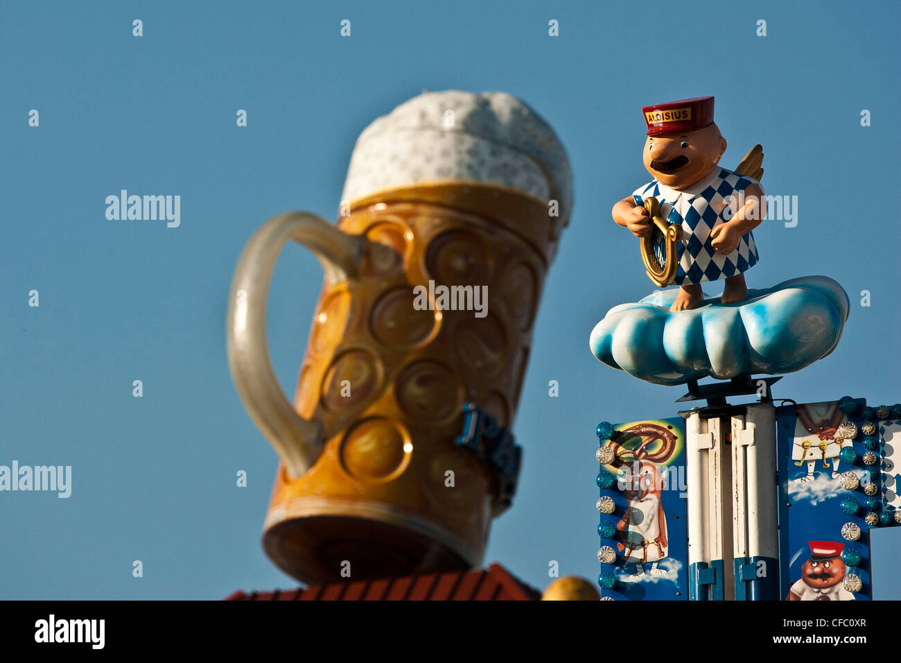 Alois Hingerl, Aloisius, Bavaria, Germany, Europe, beer, beer festival, October, tradition, porter, vassal, angel, angel Aloisiu Stock Photo