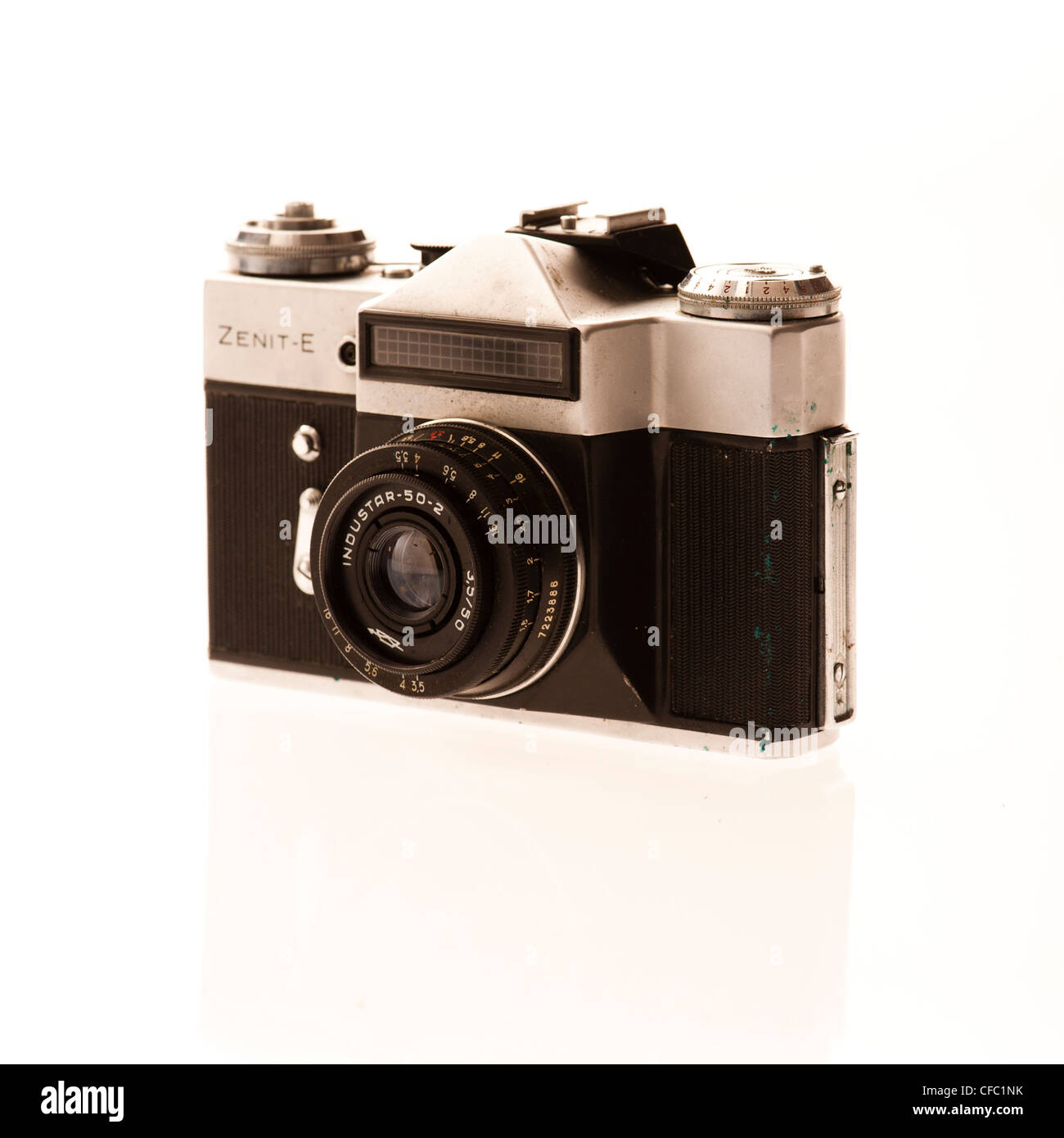 a russian made Zenit-E 35mm film camera Stock Photo