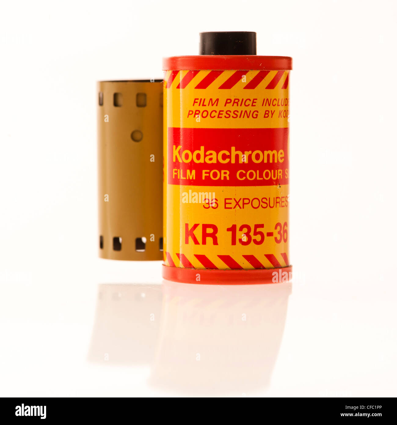 a roll of Kodachrome 35mm film for colour slides transparencies Stock Photo