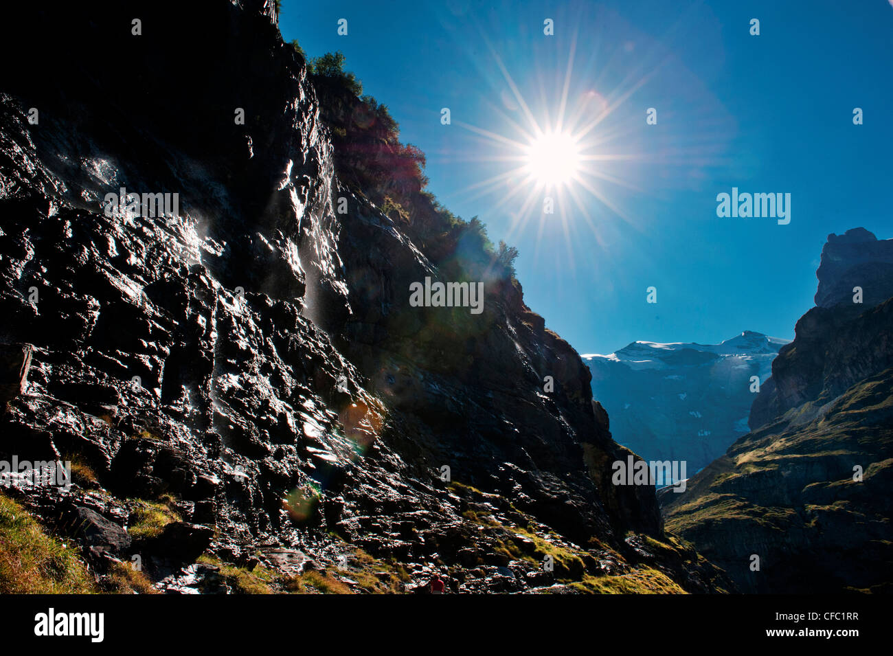 Alps, Berge, mountain landscape, mountainous landscape, mountain scenery, mountainscape, mountains, Bernese Alps, cliff, rock fa Stock Photo