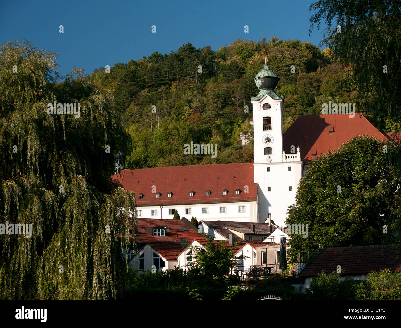 Altmühltal, Nature Park, Bavaria, Upper Bavaria, diocese, Germany, Eichstätt, Catholicism, abbey, Bishopric, cloister, Sankt Wal Stock Photo