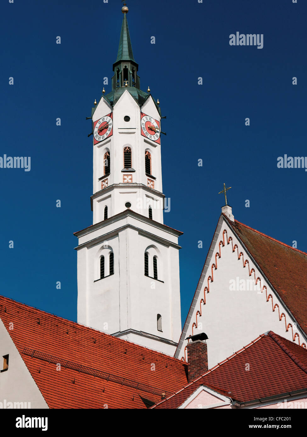 Bavaria, Upper Bavaria, Germany, gable, church, Lord's house, house of God, house of prayer, house of worship, Catholicism, cath Stock Photo