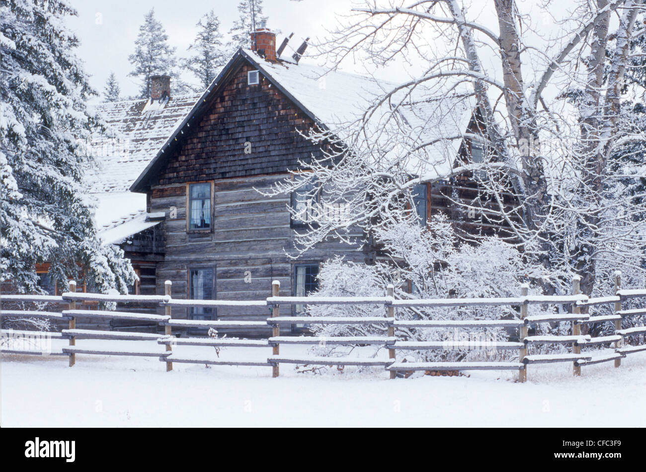 137 Mile Road House winter Gold Rush Trail 1860's Stock Photo Alamy