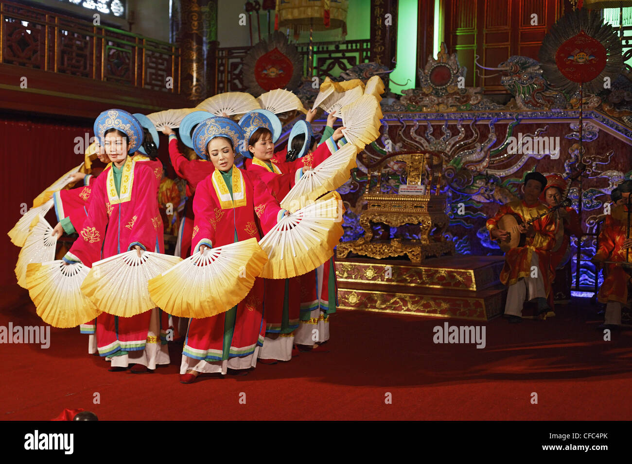 Theater play, Imperial Theater, Citadel, Imperial City, Hue, Trung Bo, Vietnam Stock Photo