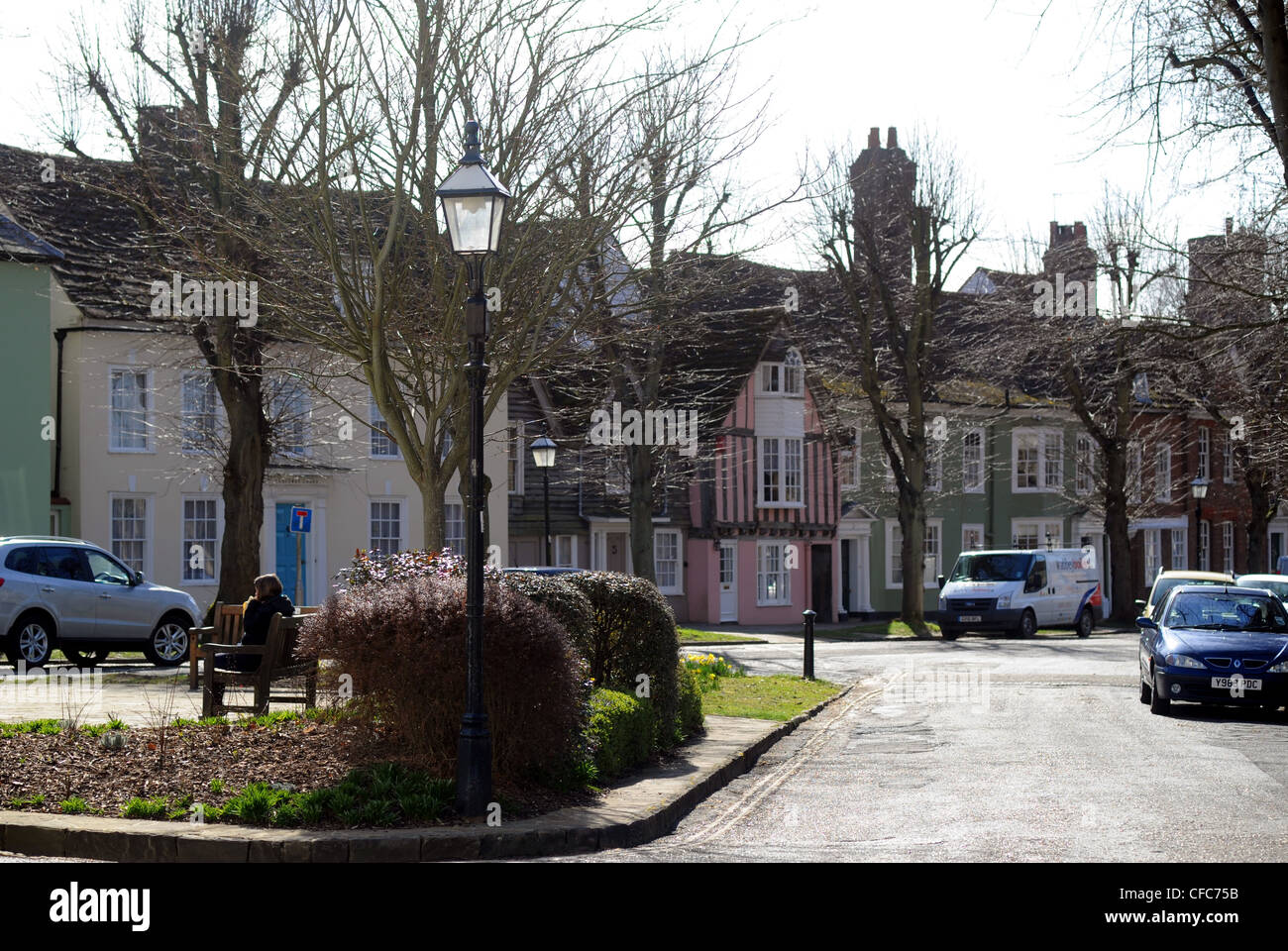 Historic Horsham town centre view West Sussex UK Stock Photo