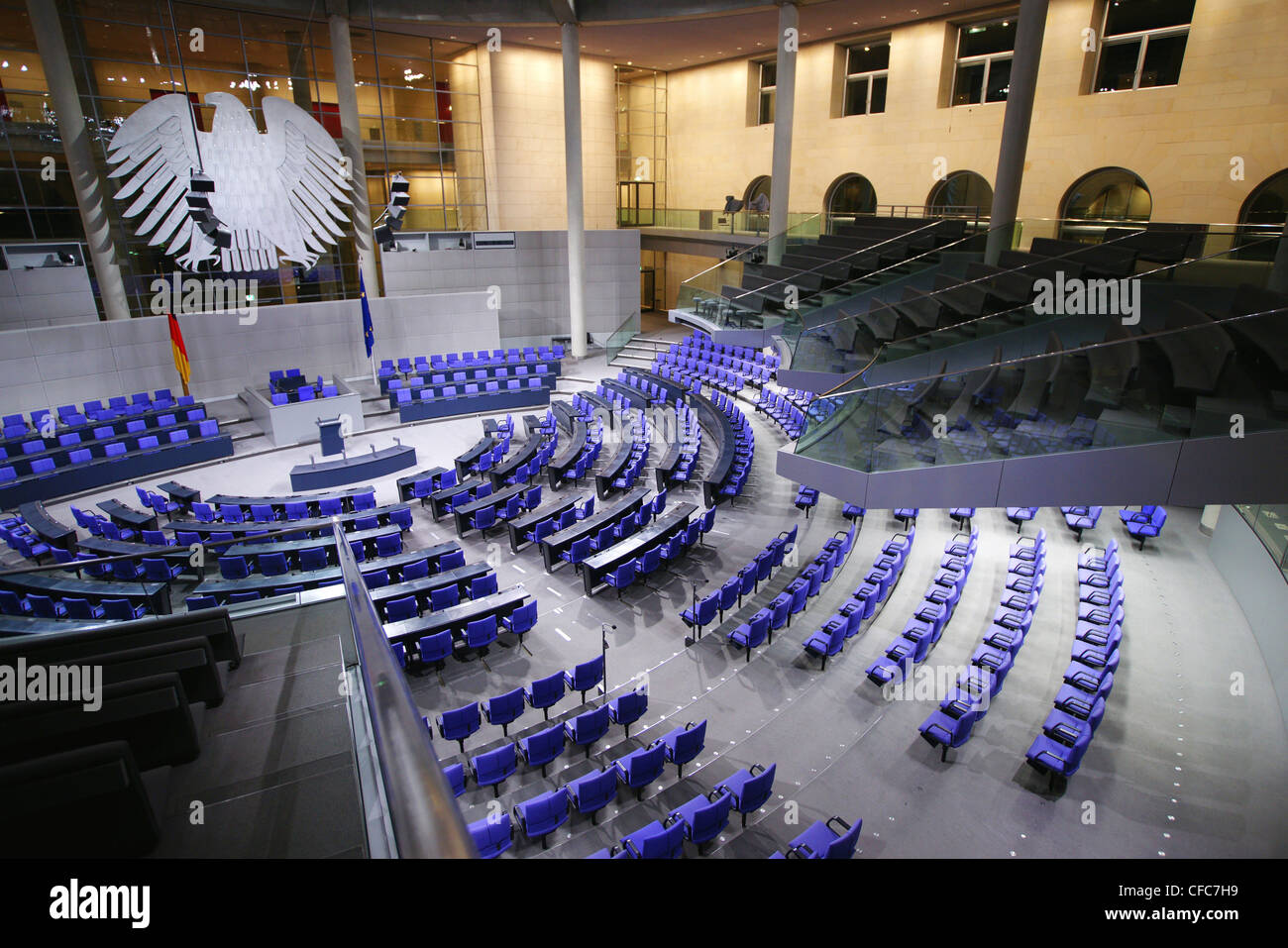 Inside the German Parliament, Deutscher Bundestag, Berlin Mitte, Berlin, Germany, Europe Stock Photo