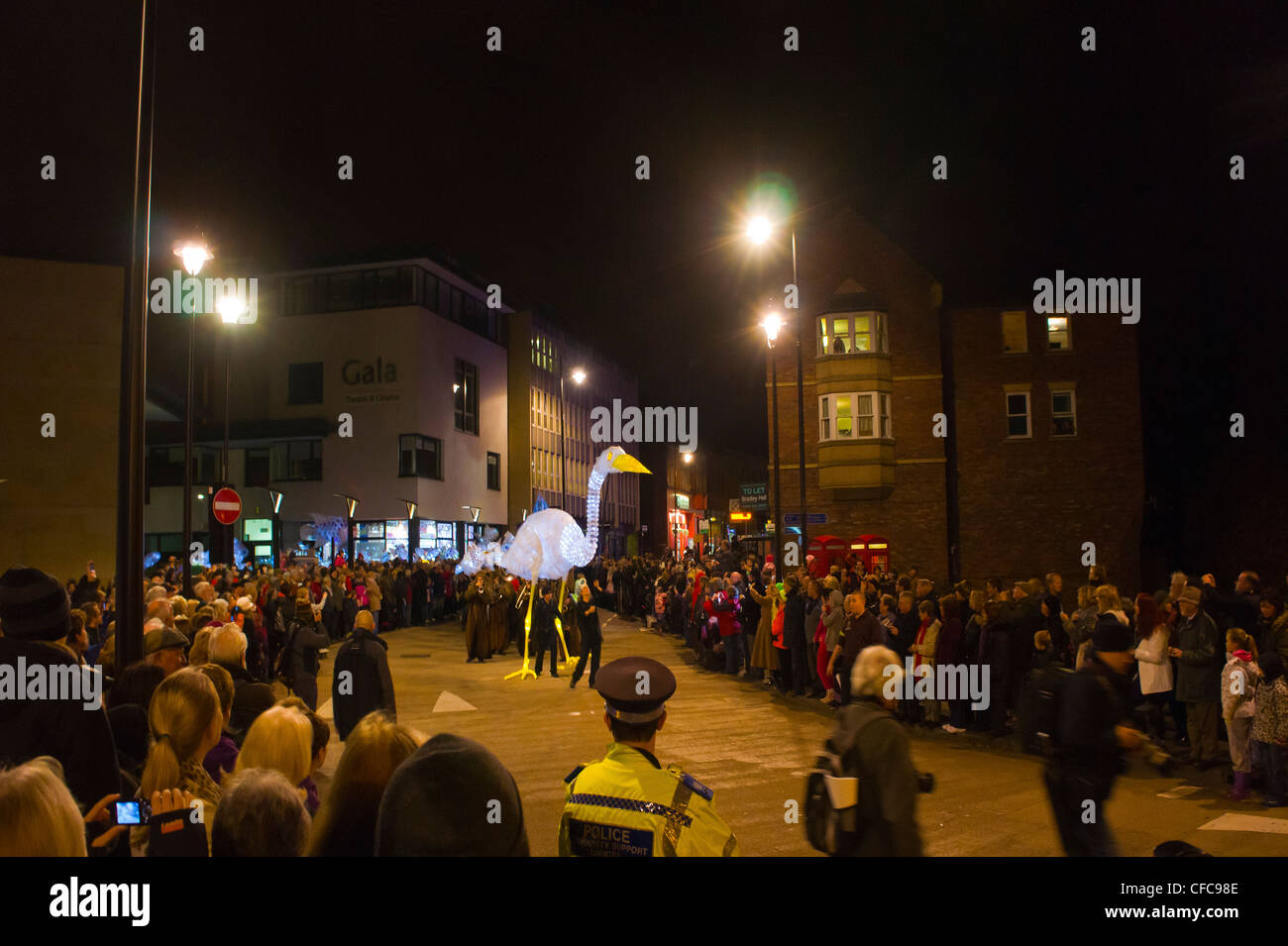 Durham Lumiere Festival, Market Place, County Durham, England Stock