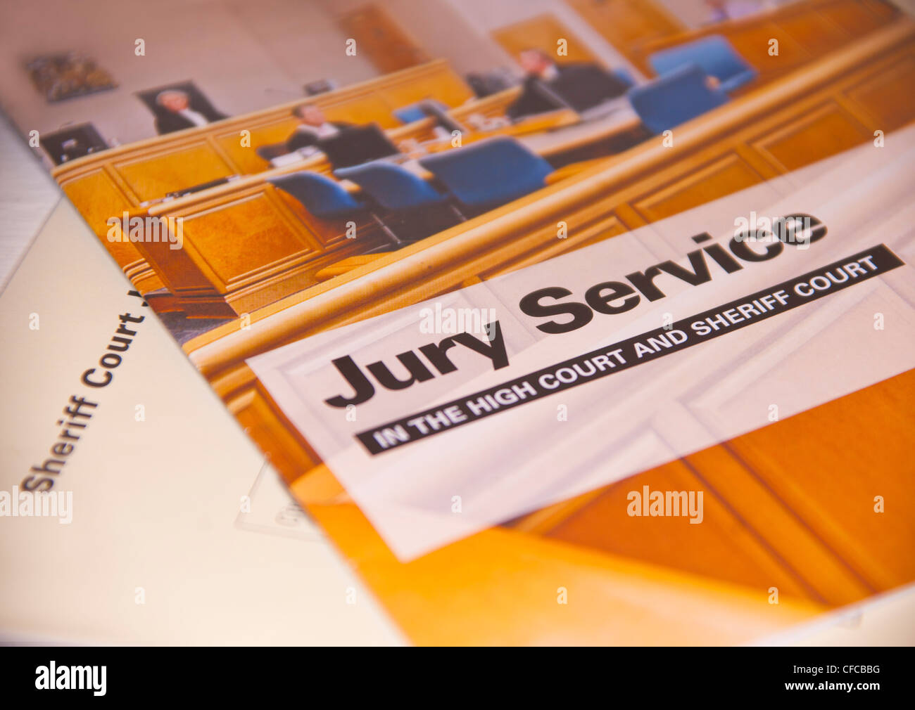 legal concept - Jury duty Stock Photo