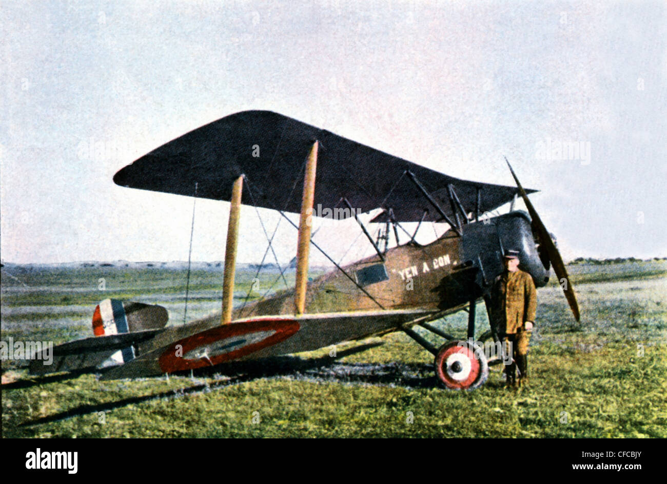 plane, fighter plane, British, Sopwith, piloted, lieutenant, Pierre Daucourt, Battle, Western Front, World War I, War, World War Stock Photo