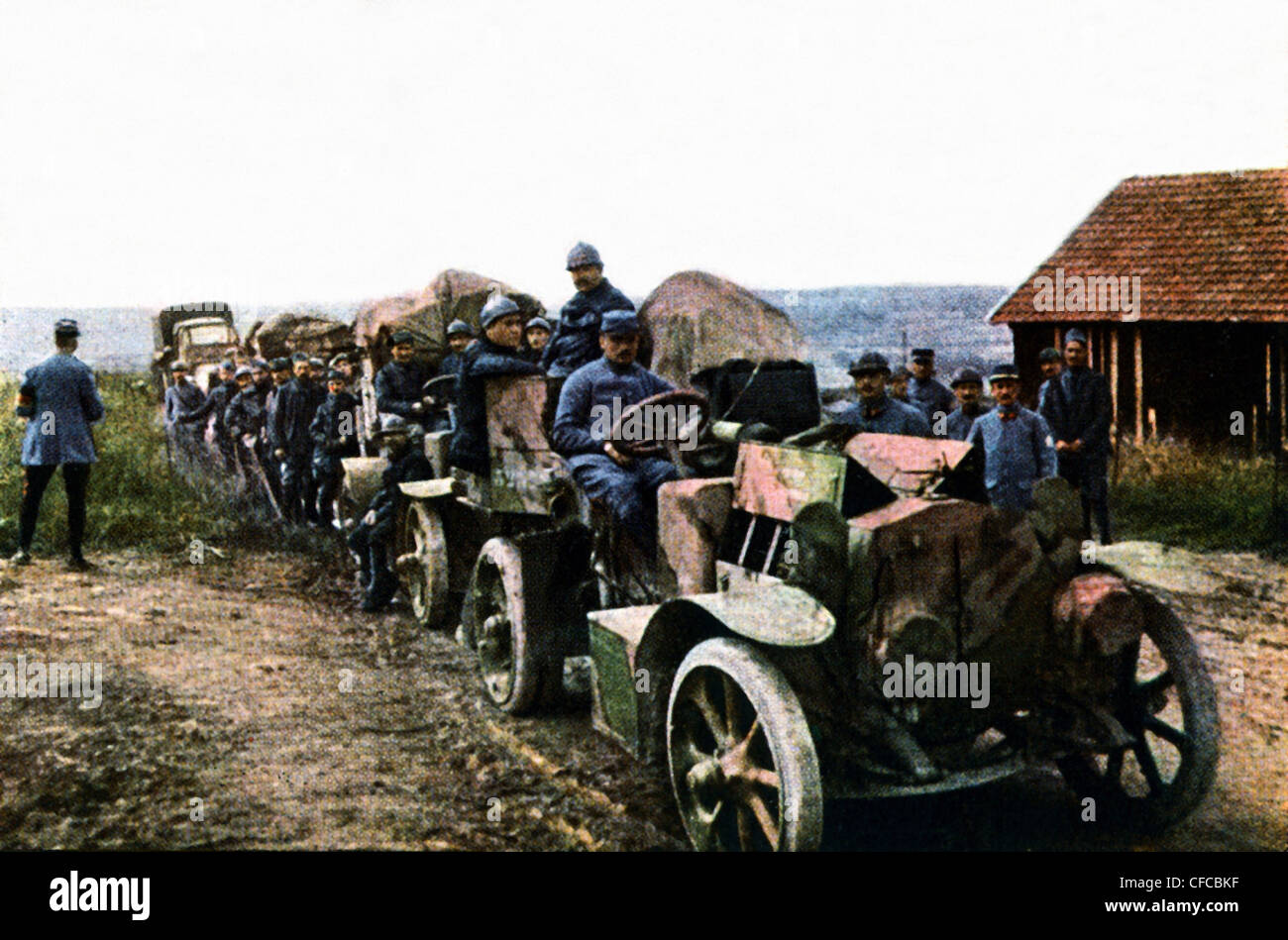 military, vehicles, Verdun, Western Front, World War I, War, World War, Europe, 1914-1918, France, 1916, Autochrome, soldiers, a Stock Photo