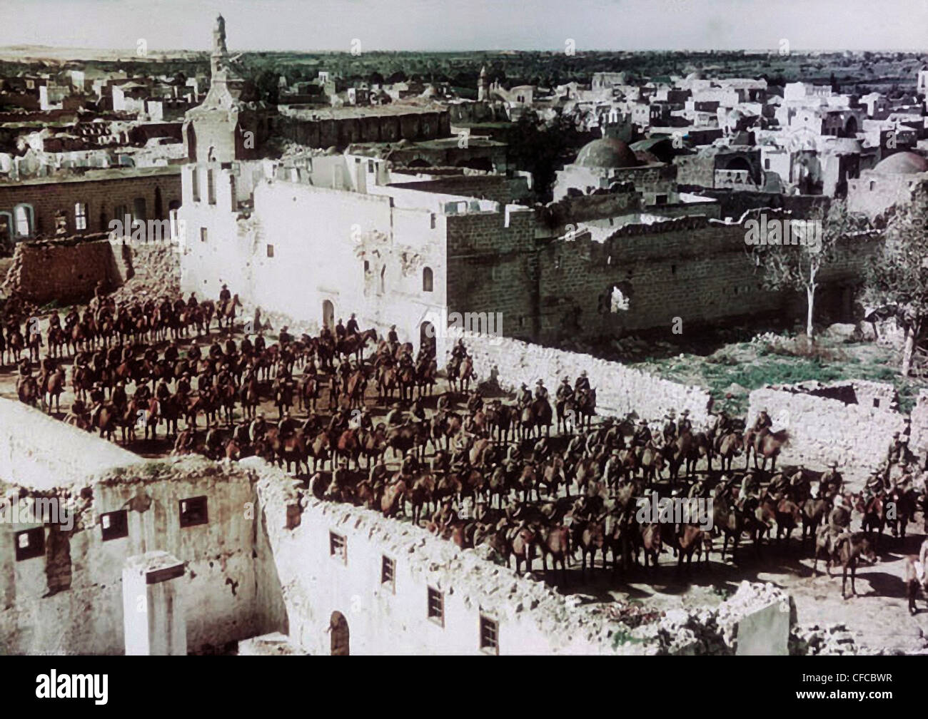 Squadron, Australian, Light Horse, Brigade, formation, Gaza, Ottoman Empire, Middle East, World War I, War, World War, 1914-1918 Stock Photo