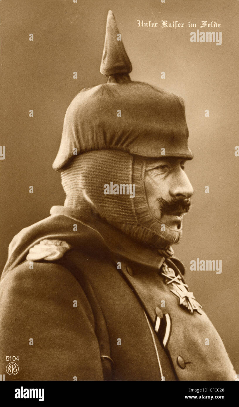 Emperor, Kaiser Wilhelm II, Wilhelm, Germany, propaganda, soldier, army, military, 1916, portrait, World War I, War, World War, Stock Photo