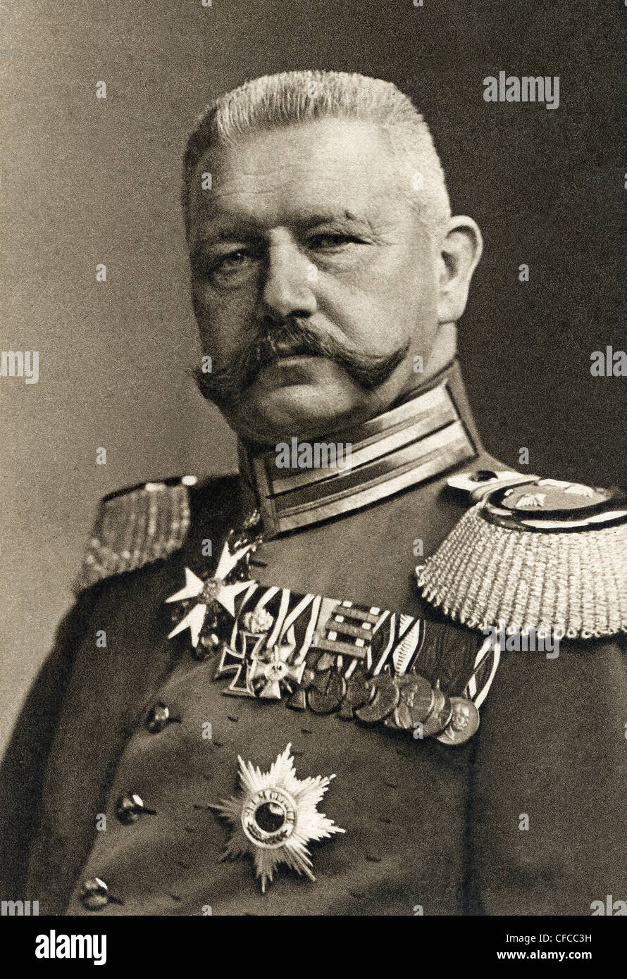 Paul von Hindenburg, Hindenburg, German, Germany, President, Politician, 1912, General, Field Marshal, World War I, War, World W Stock Photo