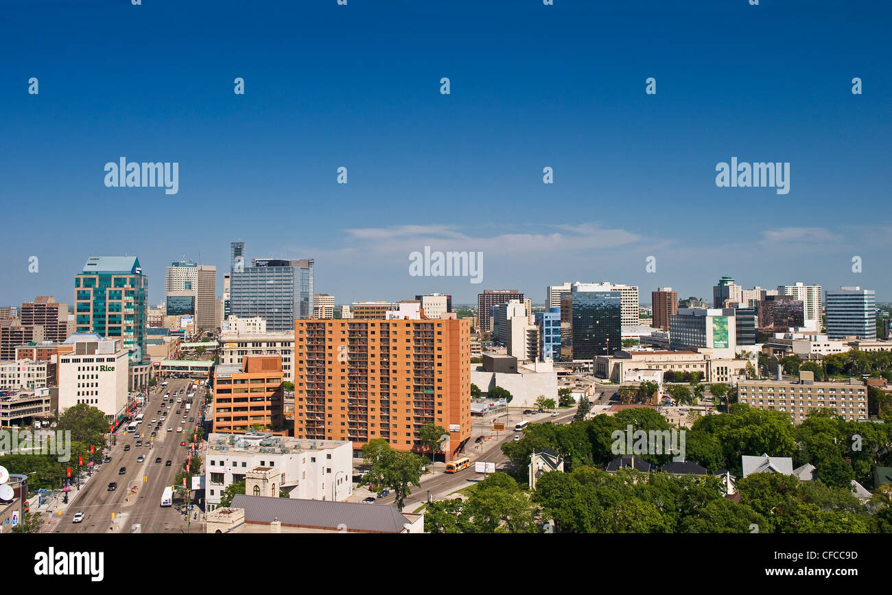 Portage Avenue looking east towards the downtown area, Winnipeg