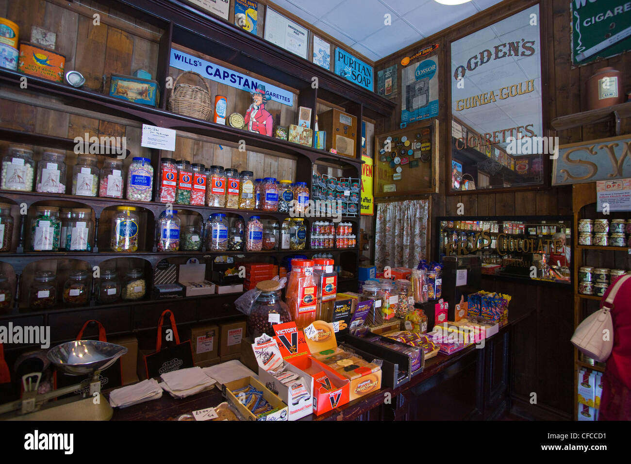 Llechwedd slate mine caverns, miners village shop, Blaenau, Ffestiniog