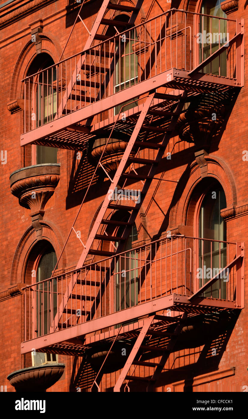 Fire Escape, Tribeca, Manhattan, New York City, New York Stock Photo