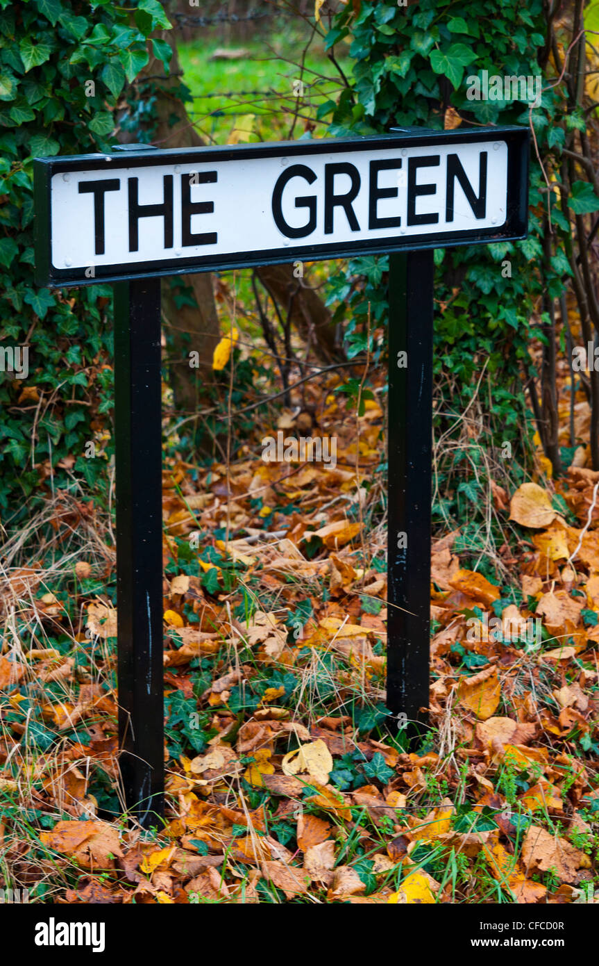 The Green street sign Stock Photo Alamy