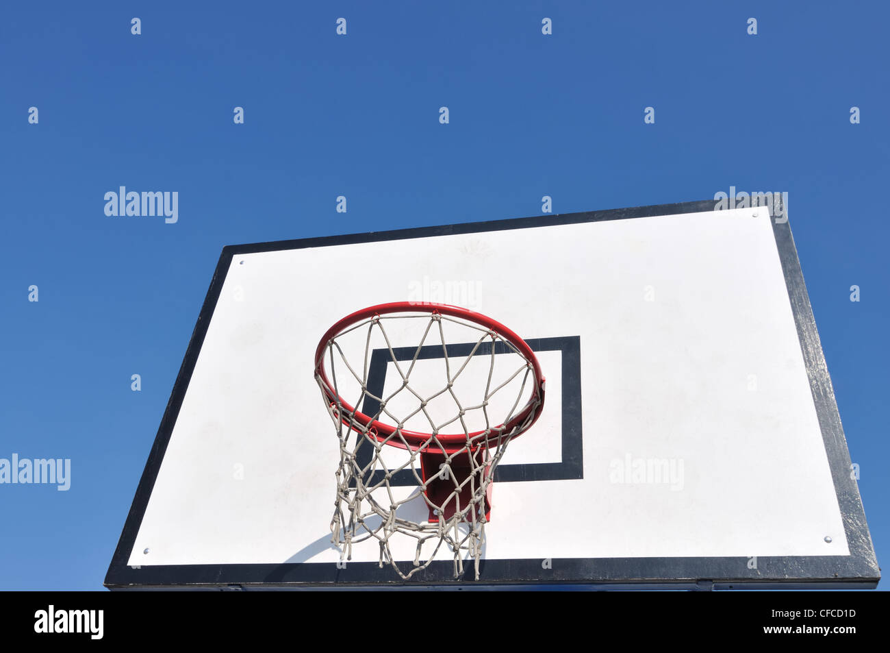 Outdoor basketball table over a blue sky Stock Photo