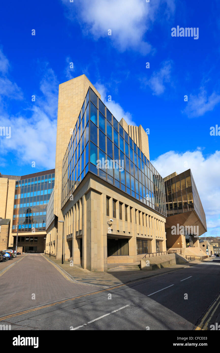 Rear of the Lloyds Banking Group HBOS headquarters, Halifax, West Yorkshire, England, UK. Stock Photo
