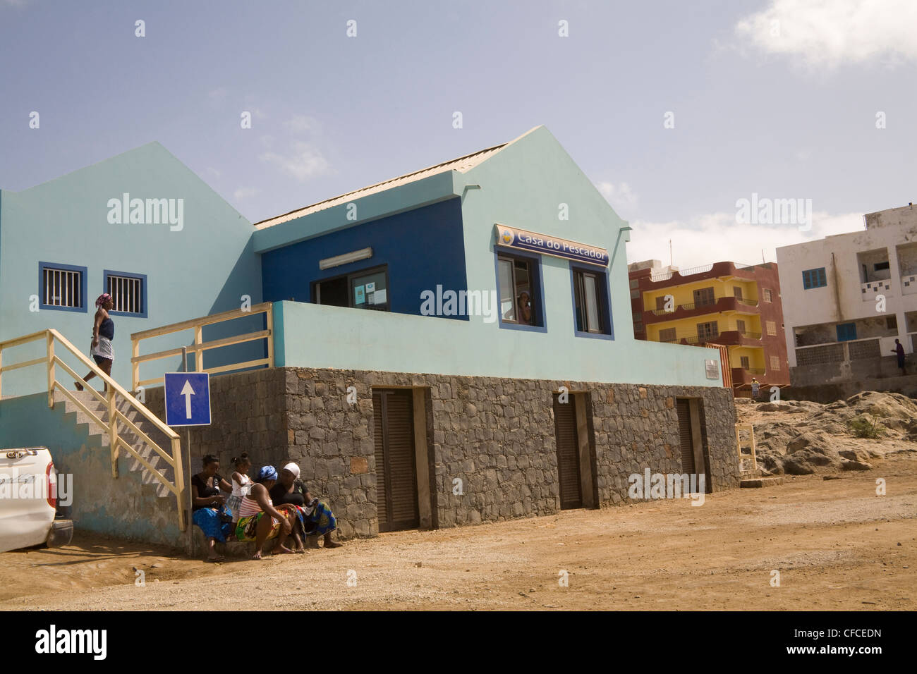 Sal Rei Boa Vista Cape Verde Casa do Pescador the fishermens' social community club Stock Photo