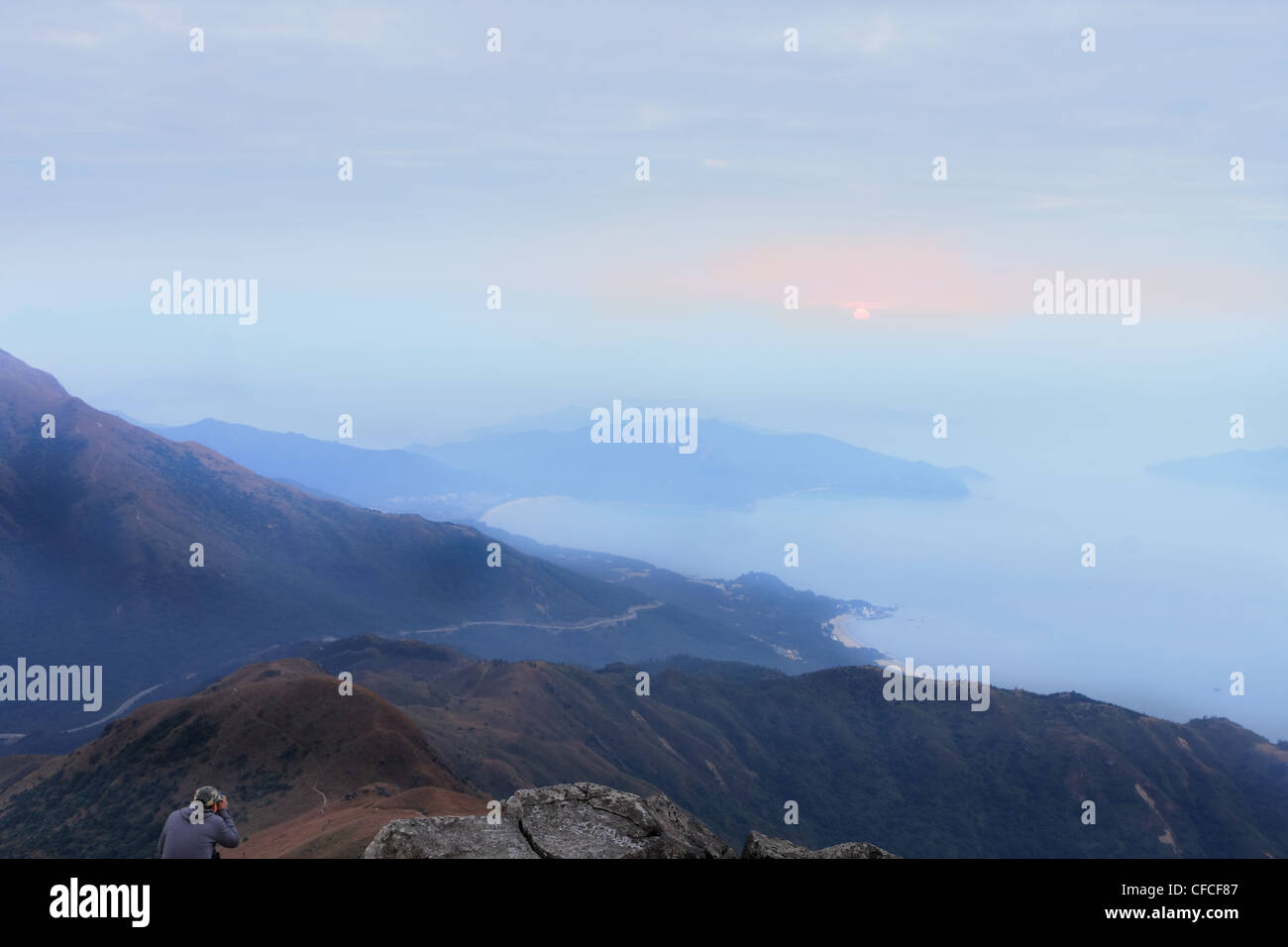 mountain sunset Stock Photo - Alamy