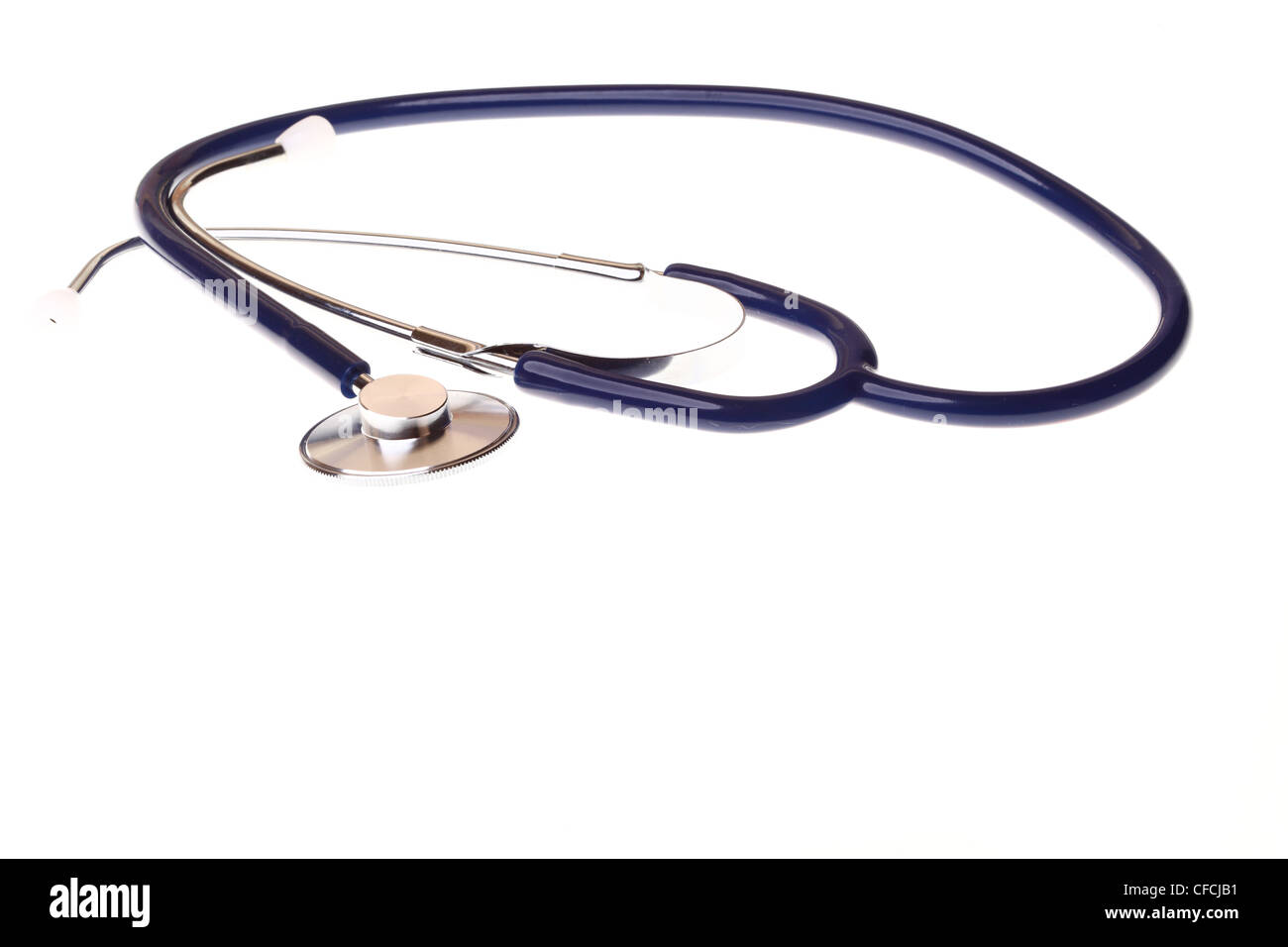 blue stethoscope isolated on white background Stock Photo - Alamy