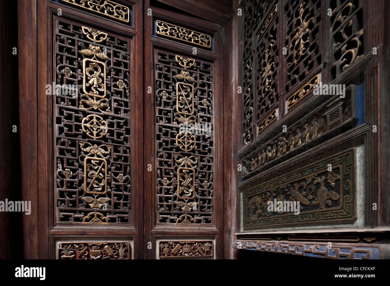 China，close-up，house，Indoors，still life，wood，Mural，art，old-fashioned，Antiquities，Nobody，wall，Carving，Craft Product，travel，day， Stock Photo