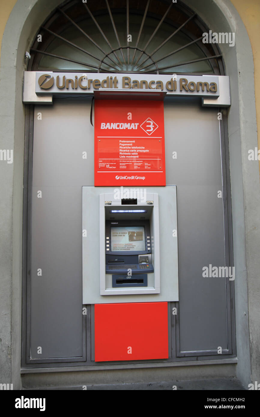 Atm In Pisa Italy Stock Photo Alamy