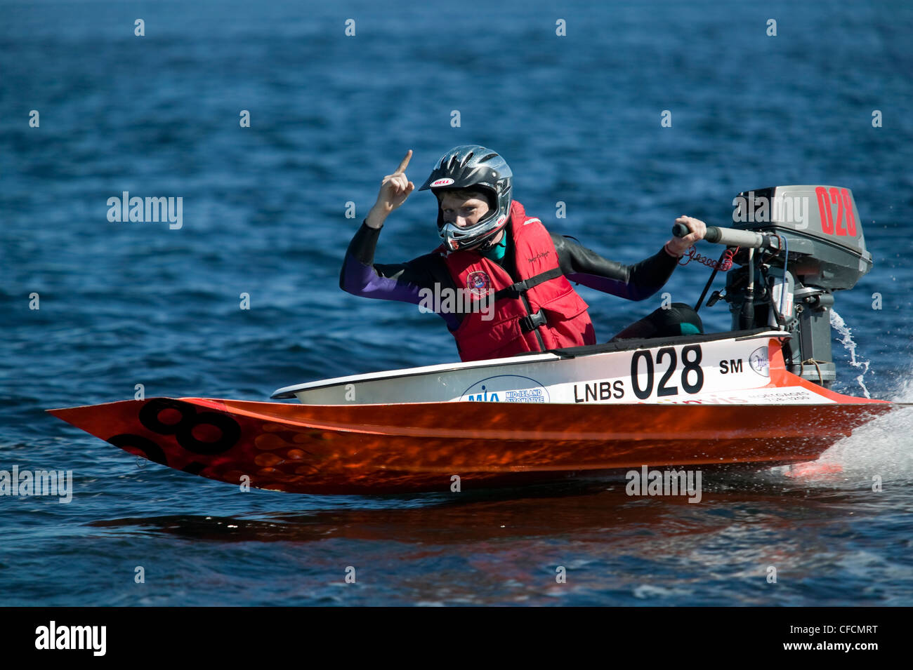 participant Nanaimo boatraces signals proficiency Stock Photo