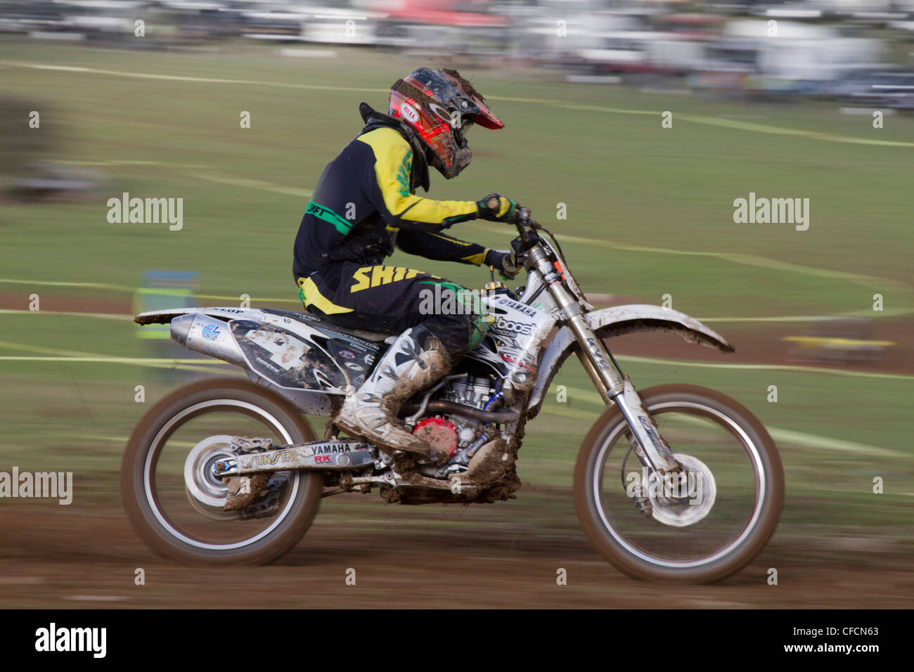 Moto Cross rider; Cornwall; UK Stock Photo