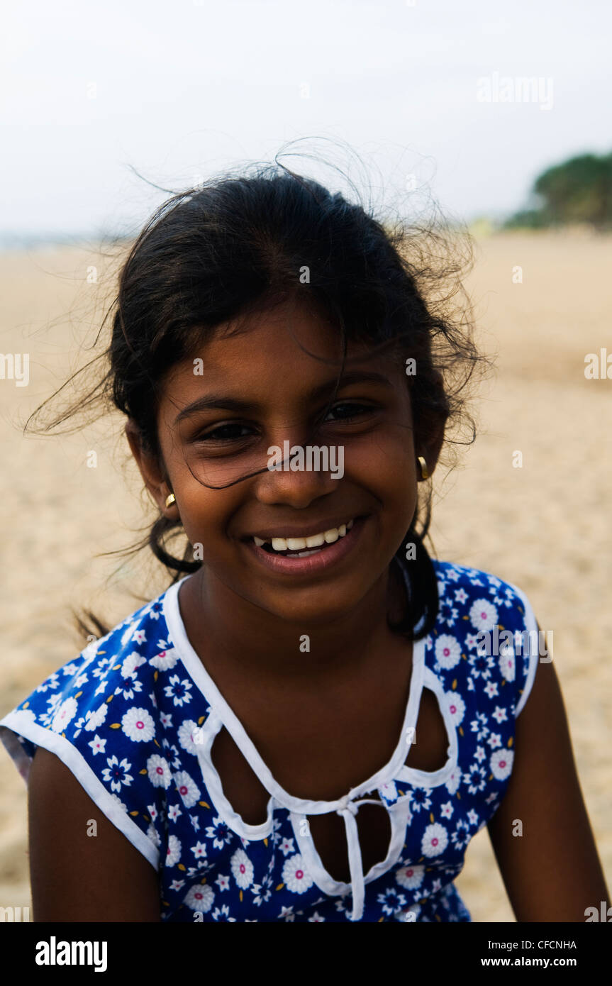Portrait of a beautiful Sri Lankan girl. Stock Photo
