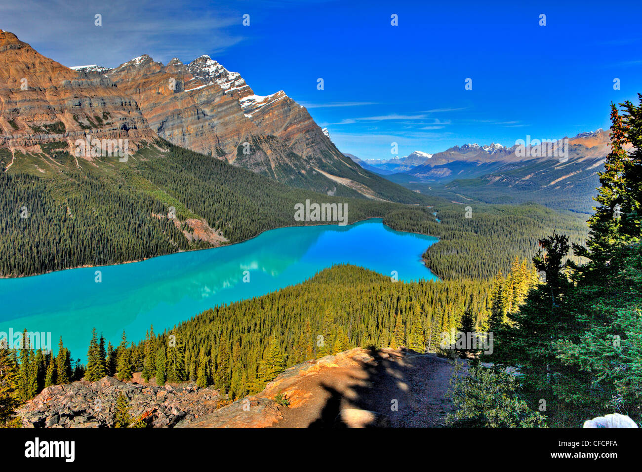 Peyto Lake, Banff National Park, Alberta, Canada Stock Photo